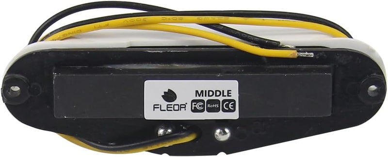 FLEOR Single Coil Pickup Ceramic White Middle Pickup Fit ST Style Electric Guitar - Image 3